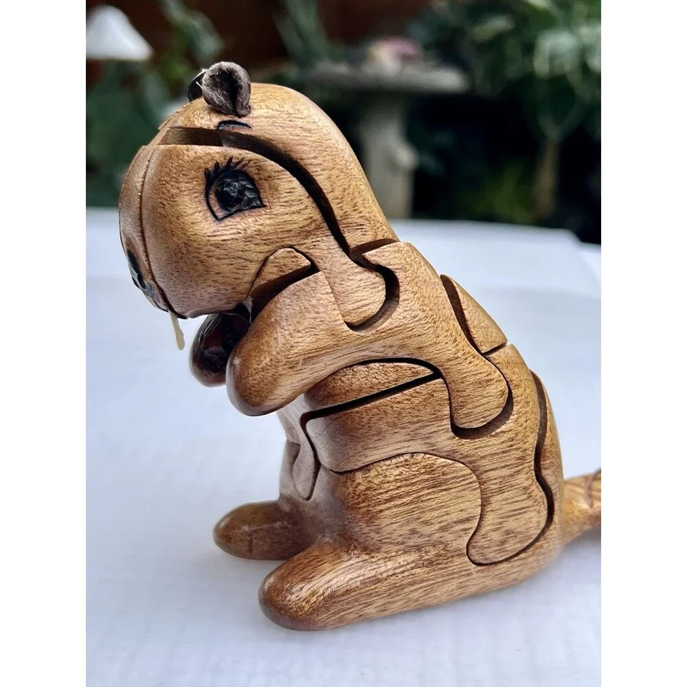 Peter Chapman Style Puzzle 2011 Red Mahogany Beaver 3D Interlocking